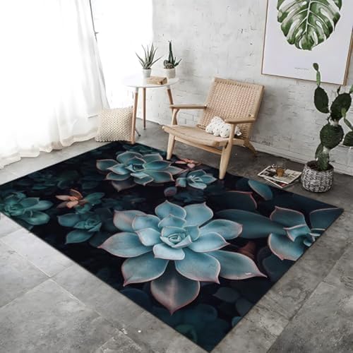 ROMOER Garten Sukkulenten Print Teppich Dekoration Farbenfroh, von ROMOER
