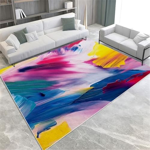 ROMOER Graffiti-Fläche Teppiche Abstrakte Krawattenfärben Nicht rutschfeste Fläche Teppich Kurze Stapelbodenmatte Für Wohnzimmer Schlafzimmer Badezimmer Küche & Büro, ROMOER Graffiti-Fläche Teppiche Abstrakte Krawattenfärben Nicht rutschfeste Fläche Teppich Kurze Stapelbodenmatte Für Wohnzimmer Schlafzimmer Badezimmer Küche & Büro, von ROMOER