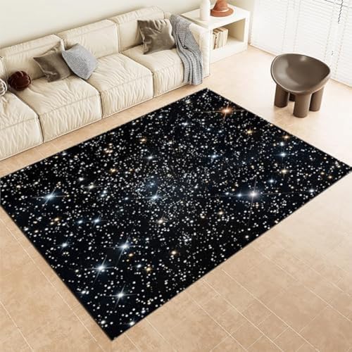 ROMOER Schwarze Fläche Teppiche Sternenhimmel, Sterngalaxie Nicht Rutschfleckbare Fläche Teppich Kurze Stapelbodenmatte Für Wohnzimmer Schlafzimmer Badezimmer Küche & Büro, ROMOER Schwarze Fläche Teppiche Sternenhimmel, Sterngalaxie Nicht Rutschfleckbare Fläche Teppich Kurze Stapelbodenmatte Für Wohnzimmer Schlafzimmer Badezimmer Küche & Büro, von ROMOER