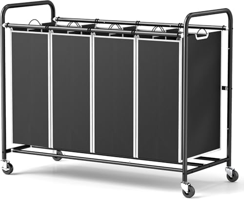 ROMOON Wäschesortierwagen mit 4 Taschen von ROMOON