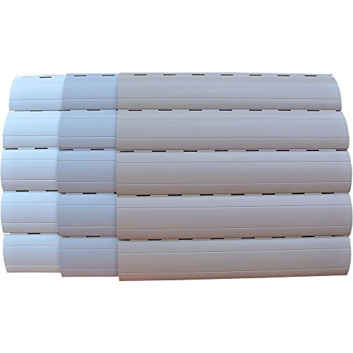 5 x 2 Meter PVC Rollladenlamelle Profil Rolladenlamelle Maxi 52mm Farbe: Weiß von ROMOTEC