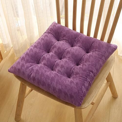 ROMOZ Dining Chair Cushion,40 * 40cm Kissen für Küchenstühle, quadratisches Stuhlkissen für Esszimmerstühle im Innen- und Außenbereich zum Warmhalten Purple B,6pack von ROMOZ