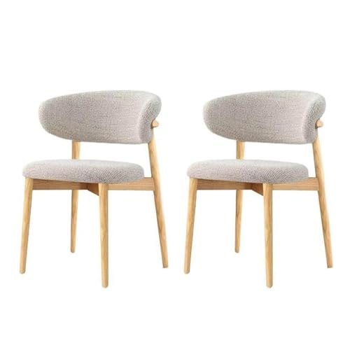 ROMOZ Holzstühle,Moderne minimalistische Hotel Restaurant Leinen Rückenlehne Stühle für den Heimgebrauch Home Stool, Freizeit Rückenlehne Stuhl, Naturholz 6pack von ROMOZ