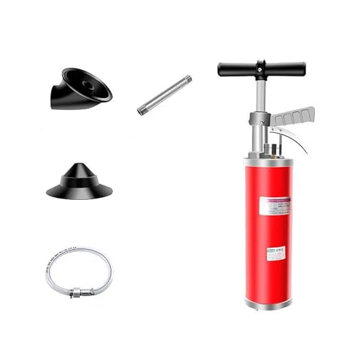 ROMOZ Toilette Entsperrer, Toilette Plunger Heavy Duty High Pressure Air Sink Unblocker Tools für Unblocking Bad Küche Boden Drain Sink Dusche Rohr verstopft red von ROMOZ