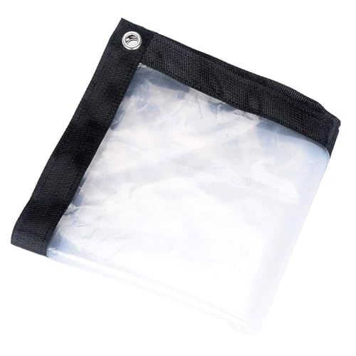 ROMOZ Transparente Abdeckplane mit Öse,Plane wasserdicht transparent,Multifunktionale Schutzplane,Überdachung faltbar langlebig reißfest Regenschutz 4x6M von ROMOZ