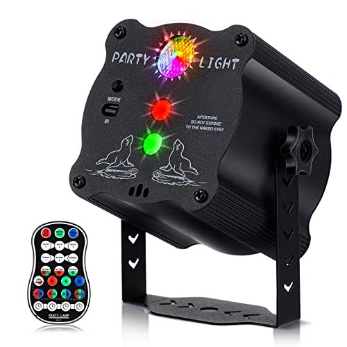 Mini Disco Lichter Bühnenlicht, Geräuschaktivierte Partylichter Mit Fernbedienung Und Timer, 90 Lichtmuster Stroboskoplicht über 6W USB Stromversorgung Für Bar Party Geburtstag Hochzeit Weihnachten von ROMYSE