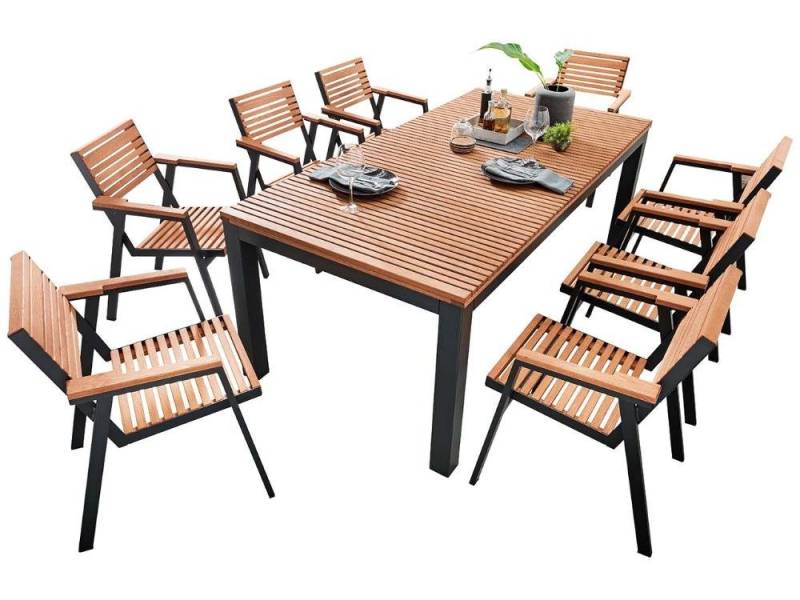 RONDO Garten-Essgruppe Gartenmöbel-Set 'Berrissimo', 9-teilig von RONDO