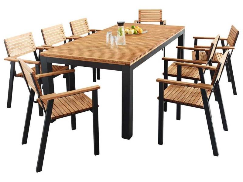 RONDO Garten-Essgruppe Gartenmöbel-Set 'Sassa' 9-teilig von RONDO
