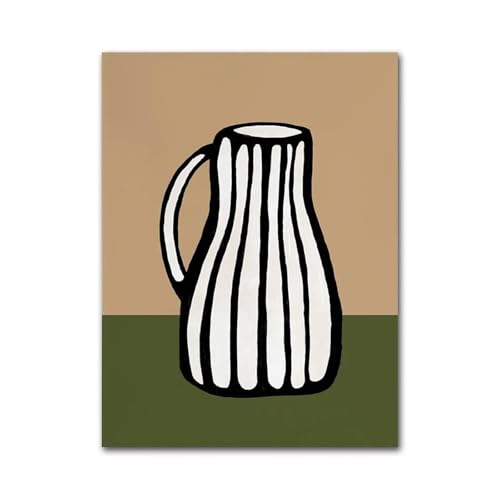 RONGCH Wandbilder auf Leinwand Abstrakte Bunte Vase Serie Moderne Wand Kunstdruck Leinwand Malerei Poster Für Wohnzimmer Wohnkultur(J,40x60cm) von RONGCH