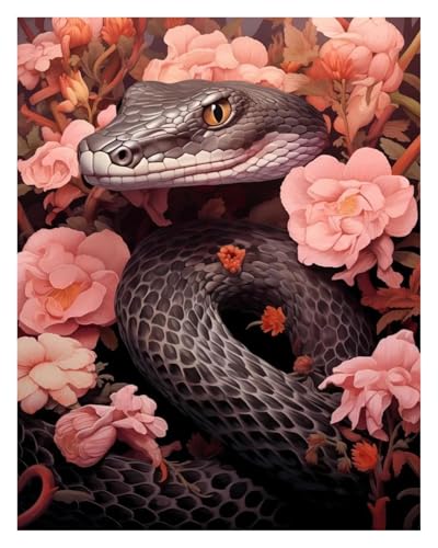 Wandbilder auf Leinwand Schlange Ästhetik Bild Blume Kunst Poster Keine Rahmen Drucke Leinwand Malerei Wand Kunst Bild Home Decor(S,20x30cm) von RONGCH