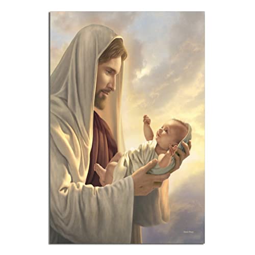 RONGCHENG Jesus Hält Baby Christus Poster - Gott, Religion, Leinwand Kunst für Zuhause, Zimmer Wanddekoration, Bild, Druck, Gemälde, Geschenk RONGCHENG Jesus Hält Baby Christus Poster - Gott, Religion, Leinwand Kunst für Zuhause, Zimmer Wanddekoration, Bild, Druck, Gemälde, Geschenk von Tokiso