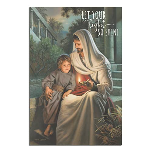 Jesus und Kind Licht Christus Gott Religion Poster Leinwand Kunst Zuhause Zimmer Wanddekoration Bild Poster Druck Gemälde Geschenk Poster von RONGCHENG