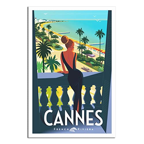 RONGCHENG Cannes Frankreich Urlaubs-Mädchen, Vintage-Reise-Poster, Leinwand, Zuhause, Wanddekoration, Bild, Geschenk RONGCHENG Cannes Frankreich Urlaubs-Mädchen, Vintage-Reise-Poster, Leinwand, Zuhause, Wanddekoration, Bild, Geschenk von RONGCHENG