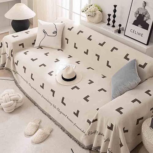 Große Überwürfe für Sofas,Sofaüberwurf aus Chenille,universelle gewebte Überwürfe mit Quasten von Four Seasons,abstrakte geometrische Linien, multifunktionale weiche und bequeme Sofadecke(Color Große Überwürfe für Sofas,Sofaüberwurf aus Chenille,universelle gewebte Überwürfe mit Quasten von Four Seasons,abstrakte geometrische Linien, multifunktionale weiche und bequeme Sofadecke(Color von RONGESAEFS