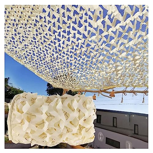 RONGESAEFS tarnnetz beige, 2x2m,2x3m, 2x4m, 3x3m, 3x4m, 3x5m, 4x4m, 4x11m tarnnetz Sonnenschutz Camouflage Netz für Militärdekoration,Jagd,Camping,Outdoor-Anti-Aging-Schatten-netzabdeckung von RONGESAEFS
