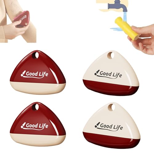 RONGJUEOZ Good Life Fusselrolle, dreieckige waschbare Fusselrolle, tragbarer Tierhaarentferner, die Rolle ist abnehmbar und wiederverwendbar (4 PCS) von RONGJUEOZ