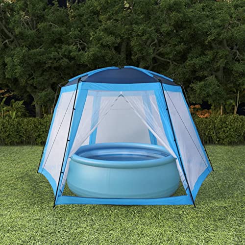 RONGQI Poolzelt, Pool überdachung, Pool Zelt, Pooldach, Poolpavillion, Zelt Für Pool, Pool Dach, Pool Abdeckungen, Stoff 500x433x250 cm Blau von RONGQI