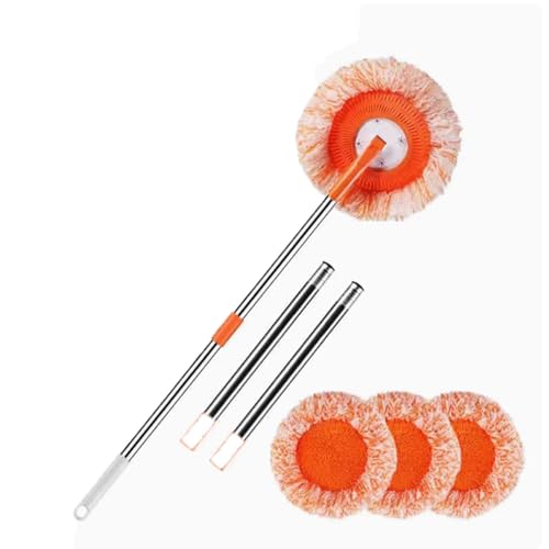 bodenwischer Mop Sonnenblume Orange Multifunktionales Teleskop -Mopp mit 3 Mop -Köpfen 360 ° -Rotation für den nassen oder trockenen Gebrauch wischmop von RONGSHEN