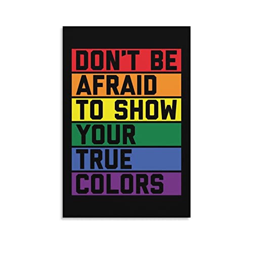 LGBTQ Poster Regenbogen-Flagge Zitate Gleichwertige Bewegung Happy Pride Month Druck Foto Kunst Malerei Leinwand Poster Home Modern Decor Poster 40 x 60 cm von RONGSHI