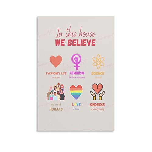 LGBTQ Poster Regenbogen Gleichwertigkeit Kampagne Happy Pride Month Leinwand Wandkunst Poster Deko Schlafzimmer Modern Home Print Bild Kunstwerke Poster 40 x 60 cm von RONGSHI
