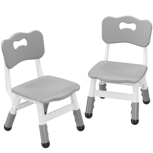 RONIPIC 2er Set Kinderstühle mit Rückenlehne, 3-stufig höhenverstellbarer Kunststoff-Kleinkindstühle für Kinder, 2-8 Jahre Kinder, für Kinderzimmer Klassenzimmern Kindergärten RONIPIC 2er Set Kinderstühle mit Rückenlehne, 3-stufig höhenverstellbarer Kunststoff-Kleinkindstühle für Kinder, 2-8 Jahre Kinder, für Kinderzimmer Klassenzimmern Kindergärten von RONIPIC