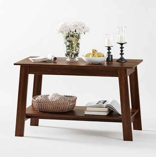RONIPIC Moderner Couchtisch mit 2 Ebenen, Kaffeetisch 80 cm, Beistelltisch mit offenem Regal, Landhausstil, für Wohnzimmer, Schlafzimmer, Büro, Wohnung, MDF-Holz und PB, Helles Walnussholz RONIPIC Moderner Couchtisch mit 2 Ebenen, Kaffeetisch 80 cm, Beistelltisch mit offenem Regal, Landhausstil, für Wohnzimmer, Schlafzimmer, Büro, Wohnung, MDF-Holz und PB, Helles Walnussholz von RONIPIC