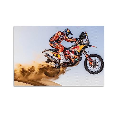 ROOKE Extreme Sports Offroad Motor Rally Poster, KTM-Factory Racing, Modernes Wandposter, Schlafzimmer-Dekoration, 60 x 90 cm von ROOKE