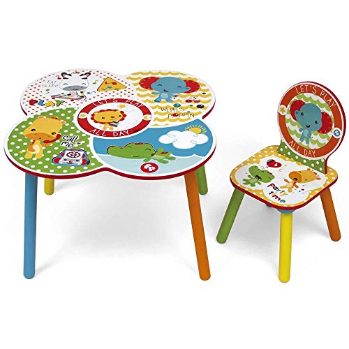 ROOM STUDIO fp10000 Fisher Price Set Tisch/Stuhl Holz Weiß/Gelb 52 x 60 x 60 cm von ARDITEX