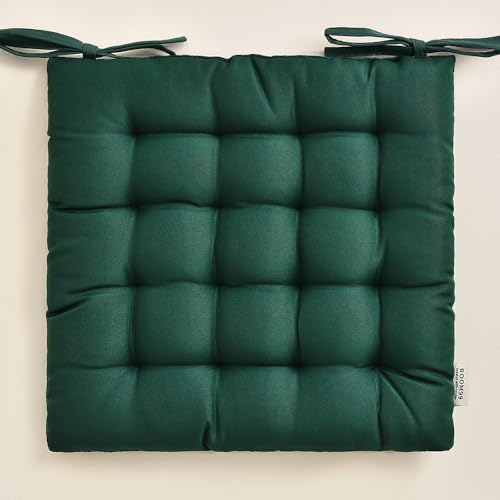ROOM99 Aura Stuhlkisse 40 x 40 x 4,5 cm Sitzkisse Sitzpolster mit bändern Zierkissen Stuhl Boden Bodenkissen Kissen Outdoor Indoor Wohnzimmer Dunkelgrün,1 Stück ROOM99 Aura Stuhlkisse 40 x 40 x 4,5 cm Sitzkisse Sitzpolster mit bändern Zierkissen Stuhl Boden Bodenkissen Kissen Outdoor Indoor Wohnzimmer Dunkelgrün,1 Stück von ROOM99