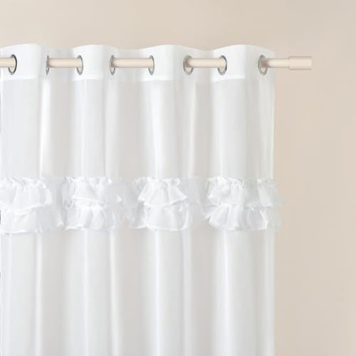 ROOM99 Gardine mit Ösen Frilla 140 x 280 cm Breite x Höhe Wohnzimmer Transparent modern Vorhang Schal Wohnzimmer Schlafzimmer Weiß Rüsche, 1 Stück ROOM99 Gardine mit Ösen Frilla 140 x 280 cm Breite x Höhe Wohnzimmer Transparent modern Vorhang Schal Wohnzimmer Schlafzimmer Weiß Rüsche, 1 Stück von ROOM99