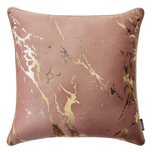 ROOM99 Lanai 45 x 45 cm Zierkissenbezüg Kissenbezüg Kissenhüll Dekorative Dekokissen Wurfkissenbezug Deko Aesthetic Modern Schlafzimmer Wohnzimmer Velvet Samt Dekor Rosa von ROOM99