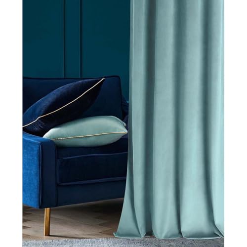 ROOM99 Samtvorhang Vorhang mit Kräuselband Charmy 140 x 250 cm Breite x Höhe Schiebegardinen Curtain Wohnzimmer Schlafzimmer Samt Velours Minze, 1 Stück ROOM99 Samtvorhang Vorhang mit Kräuselband Charmy 140 x 250 cm Breite x Höhe Schiebegardinen Curtain Wohnzimmer Schlafzimmer Samt Velours Minze, 1 Stück von ROOM99