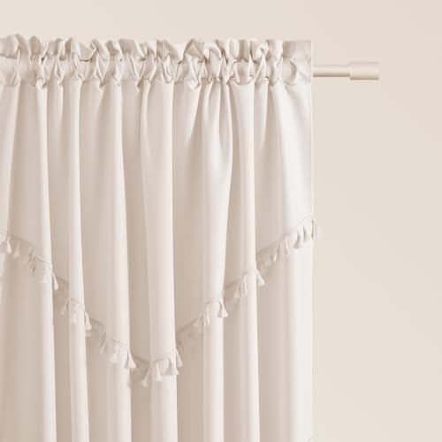 ROOM99 Vorhang mit Kräuselband Chloe 140 x 280 cm Breite x Höhe Schiebegardinen Modern Curtain Wohnzimmer Schlafzimmer Helle Creme, 1 Stück von ROOM99