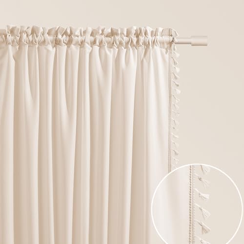 ROOM99 Vorhang mit Kräuselband Lara 140 x 250 cm Breite x Höhe Schiebegardinen Modern Curtain Wohnzimmer Schlafzimmer Helle Creme, 1 Stück von ROOM99