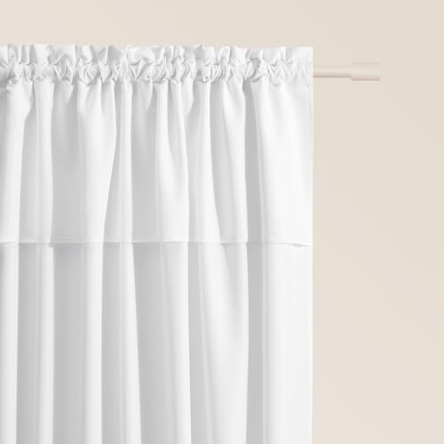 ROOM99 Vorhang mit Kräuselband Mia 140 x 260 cm Breite x Höhe Schiebegardinen Deko Modern Curtain Gardine Wohnzimmer Schlafzimmer Weiß, 1 Stück von ROOM99