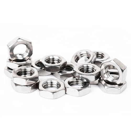 50 Stück M8 Muttern, Mutter M8 Edelstahl, Dünne Sechskantmutter V2A GB6172 Außensechskantmutter Passend für Schrauben, Unterlegscheiben und Gewindestange 50 Stück M8 Muttern, Mutter M8 Edelstahl, Dünne Sechskantmutter V2A GB6172 Außensechskantmutter Passend für Schrauben, Unterlegscheiben und Gewindestange von ROOMHUAWAY