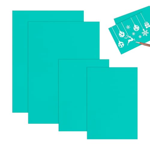 ROOMHUAWAY 4 Stück Linoldruck Set, Linolschnitt Set Stempel Selber Machen, Linolplatten für Linolschnitt Platten, Stempelgummi Linoleum Schnitzset Linoldruckfarbe für DIY-Kunstprojekte​(2a5+2a6) von ROOMHUAWAY