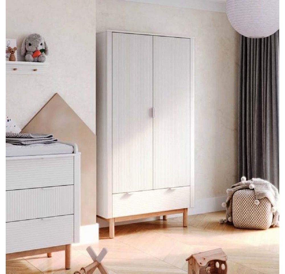 ROOMSTAR Kleiderschrank SYDNEY, 2-türig, Champagner oder Weiss Natur/natur, Breite: 100cm von ROOMSTAR