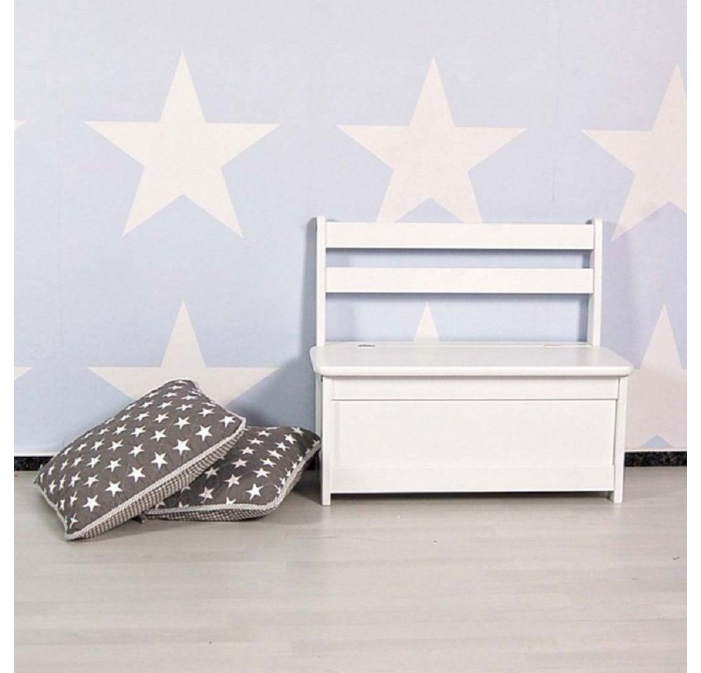 ROOMSTAR Sitzbank Kinderbank Sitzbank STOCKHOLM, mit Stauraum, weiss, Breite 64cm von ROOMSTAR