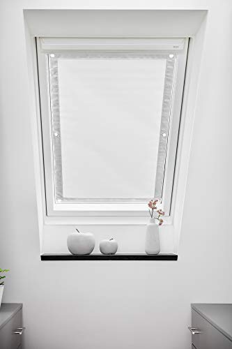 Roomy Dachfenster Sonnenschutz Haftfix, ohne Bohren, Hitzeschutzrollo Saugnapf 47 cm x 91,5 cm (B x L) für F06/206 von Roomy