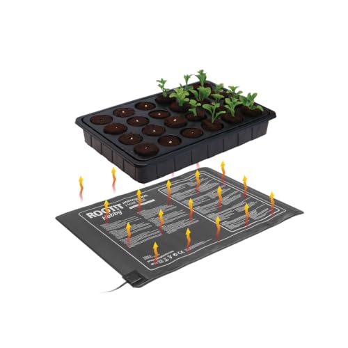 ROOT!T ROOTT Hobby Heizmatte, 30 W, 600 mm x 400 mm, Schwarz, Medium 30 W, britischer Stecker von ROOT!T