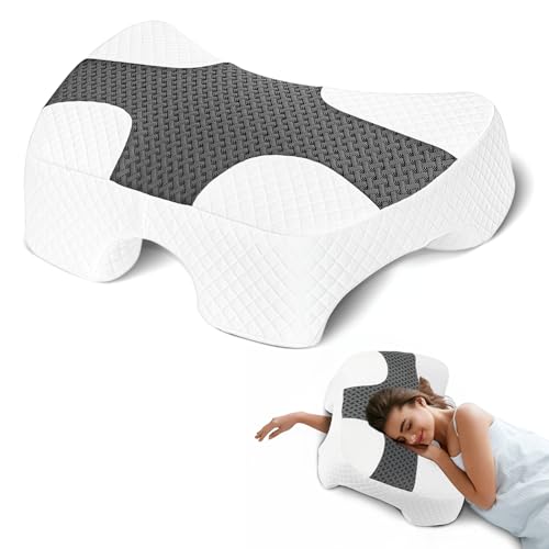 ROOWANA Seitenschläferkissen mit Armloch, Armkissen für Nacken und Schultern, Memory Foam Kissen, Geeignet für Seiten-, Rücken- und Bauchschläfer – Grau ROOWANA Seitenschläferkissen mit Armloch, Armkissen für Nacken und Schultern, Memory Foam Kissen, Geeignet für Seiten-, Rücken- und Bauchschläfer – Grau von ROOWANA