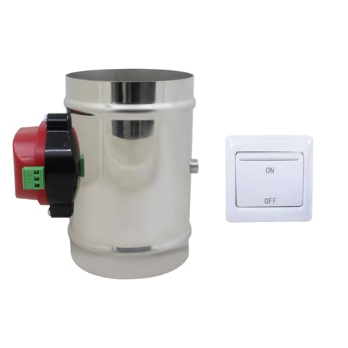 1 Stück 220v HVAC absperrklappe elektrisch drosselklappe lüftung lüftungsklappe elektrisch Durchmesser 80 100 125 150 200 250 300 250 400 mm (Höhe 150mm + Außendurchmesser 100mm) von ROOwarMer