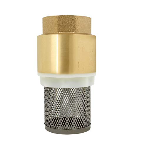 Rückschlagventil für pumpe 1/2 3/4 1 1-1/4 1-1/2 2 2-1/2 3 zoll - fußventil mit saugkorb rückschlagventil mit filter für Saugschlauch schwengelpumpe gartenpumpe (1/2 zoll) von ROOwarMer