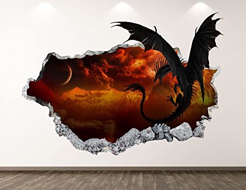 Drache Wandtattoo Art Deco Smash Kinder Galaxy Aufkleber Wandbild Junge Geschenk BL06- Wandtattoo 3D ART Wandaufkleber Poster Aufkleber von ROPIM