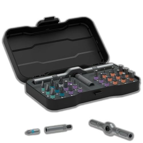 ROPTINK DIY-Schraubendreher 24 in 1, 24 in 1 Multi-Bit-Magnetschraubendreher-Set, Abnehmbarer T-Ratschengriff für die Wartung von Möbeln, Fahrrädern, Computern und Elektronik (1pcs) von ROPTINK