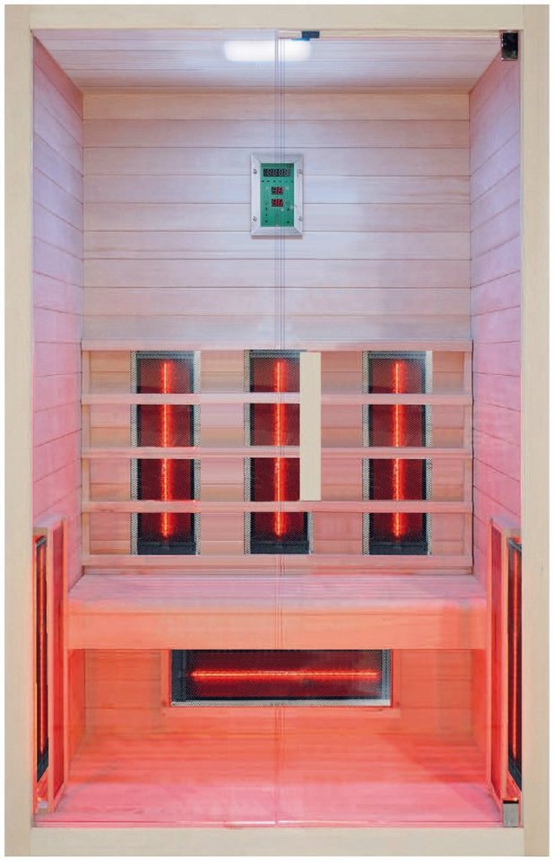RORO Sauna & Spa Infrarotkabine ABN H732, BxTxH: 131 x 102 x 198 cm, 45 mm, Fronteinstieg, inkl Fußboden und Steuergerät von RORO Sauna & Spa