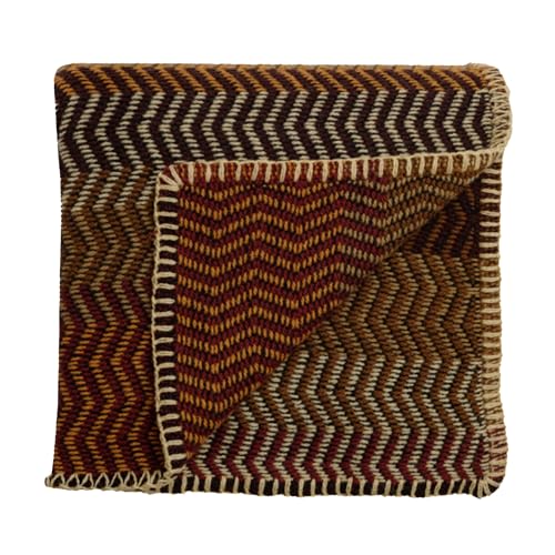 RØROS TWEED - Fri Mini - Halbe Wolldecke aus norwegischer Lammwolle - Design von Anderssen & Voll - Deckenmaße: 150 x 100 cm (3457-M Stubble Field, 100 x 150 cm) von RØROS TWEED