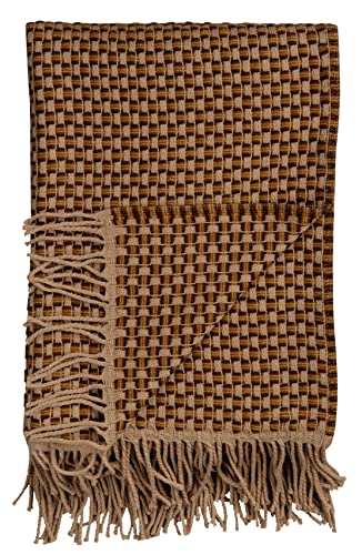 RØROS TWEED - Isak - Wolldecke aus norwegischer Lammwolle - Design von Anderssen & Voll - Deckenmaße: 150 x 210 cm (5352 - Chestnut, 150 x 210 cm) von RØROS TWEED