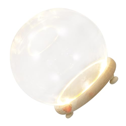 RORPOIR 1 Satz Mikro-Landschaftsverzierung beleuchtete Vitrine klare Glasglocke Mini-Kuchen kunstpflanze kunstplflanze decor Auto- DIY konservierte Blumenabdeckung Glaskuppel hölzern von RORPOIR